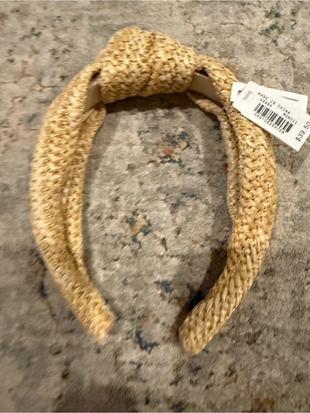 Woven Knot Headband in Natural Straw - Women Accessories J Crew